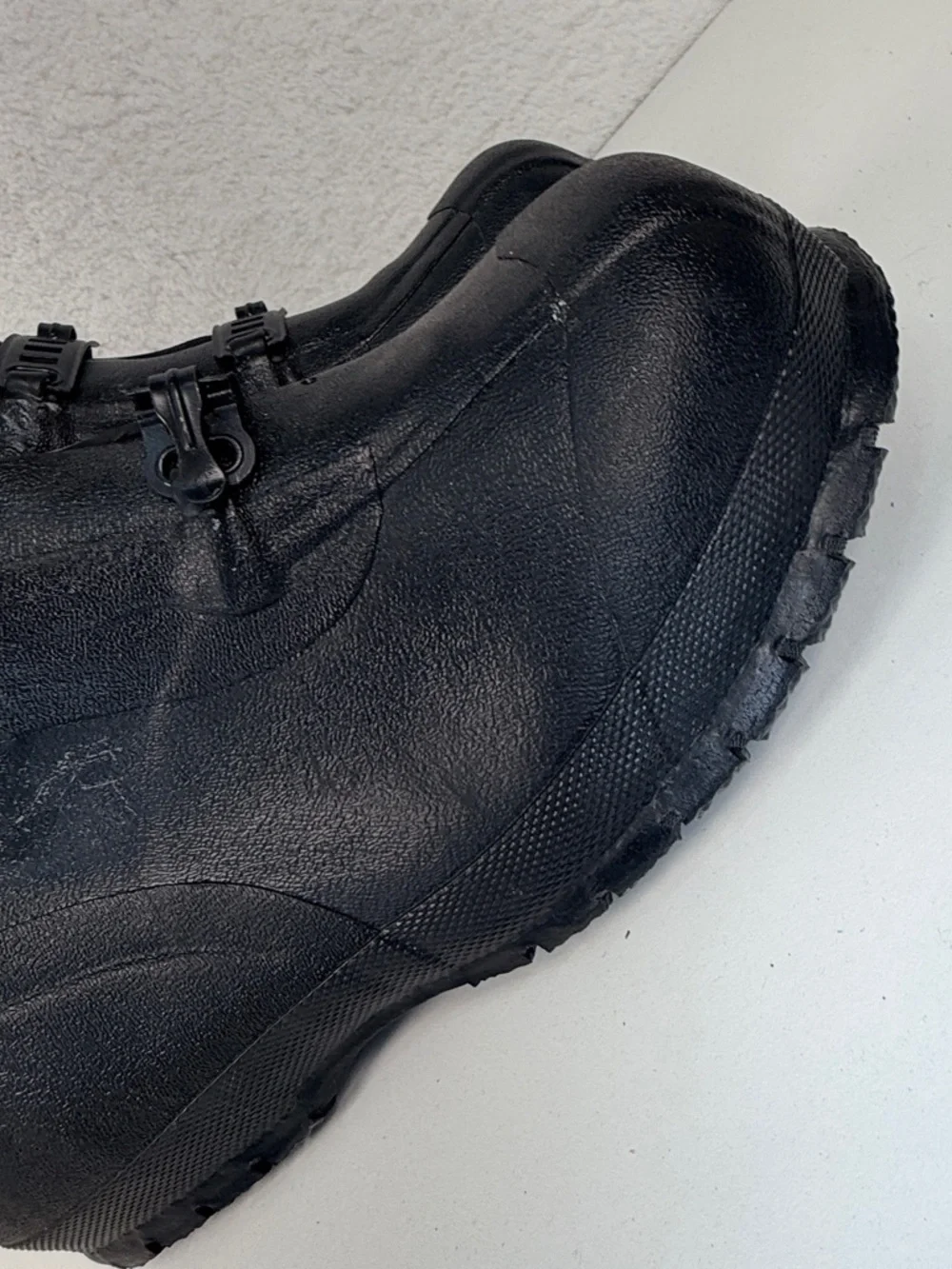 Servus Rubber Work Boots Mens 10 Black Waterproof Buckle Rain Boots